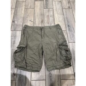Harley-Davidson Men's Size 40 Olive Green Cargo Shorts 100% Cotton Pockets